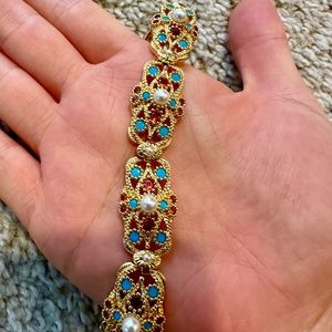 ✨Real Real Italian Palace Style Bracelet in Gold Brass ❤️ Private Collection